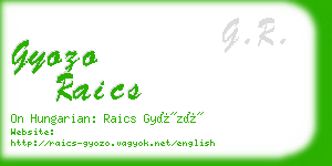 gyozo raics business card